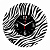 Часы 3433-003 Часы настенные открытая стрелка "Зебра черная" Рубин